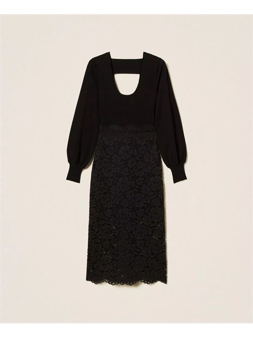 Abito longuette in maglia e pizzo TWINSET | TP3030/00006